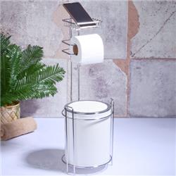 Metalife AKB-755B Yedekli Wc Kağıtlık Ve Çöp Kovası Krom-Beyaz
