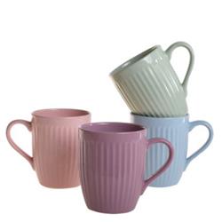 Keramika Bulut Stoneware Kupa Line 9cm 300 ml 24lü -Karma Renk-