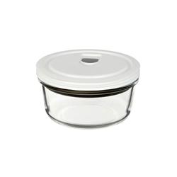 Akkun Tuşlu Vakumlu Cam Saklama Kabı 400 ml -Koli Satış 24 Adet-