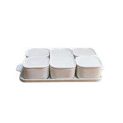 Arow TR-3627 Pure Porselen Kapaklı Kahvaltılık 5li