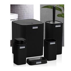 Okyanus / FreeHome OKY-461-S Stella Akrilik 5 Parça Banyo Seti Siyah