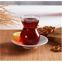 Paşabahçe 950051 Dantel Porselen Tabaklı Çay Takımı 4lü -4 Paket-