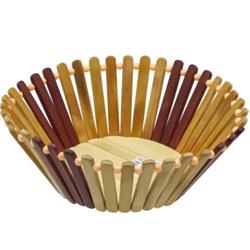 Cemre MTR-1903-42 Boncuklu Ahşap Ekmek Sepeti