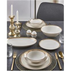 Güral Porselen GBSATN54YT9406419 Camelia 54 Parça Yemek Takımı Gold