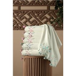 Fiesta 2460 Deren Bambu 3D Nakışlı Analı Kızlı Havlu 30x50cm 6lı - 50x90cm 6lı -Çeşit-