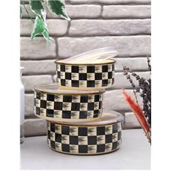 Arow TR-3888 Truva Dama Desenli Emaye Saklama Kabı 14-16-18