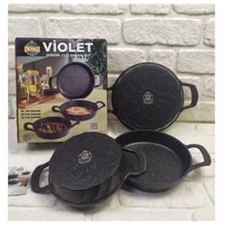 Taç TAC-4772 Violet Döküm Sahan Set 3'lü