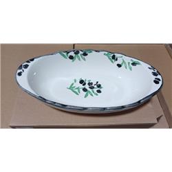 Ubi Seramik Dekorlu Oval Sunum Tabağı 26,5 cm