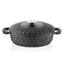 Taç TAC-3851 Bella Döküm Kapak Basık Döküm Tencere Siyah 26 cm