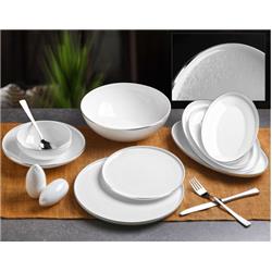 Gönül G3153 Bone China 55 Parça Yemek Takımı Silver