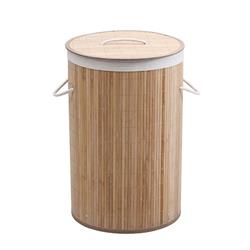Cemre MTR-2303041 Bambu Yuvarlak Çamaşır Sepeti -Çeşit-