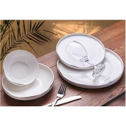 Gönül G4492 Bone China 24 Parça Yemek Takımı Silver