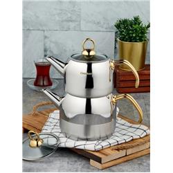 Cooker CKR2882 Tuana Çelik Çaydanlık Takımı Altın Aile