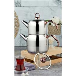 Cooker CKR2880 Tuana Çelik Çaydanlık Takımı Bakır Mini