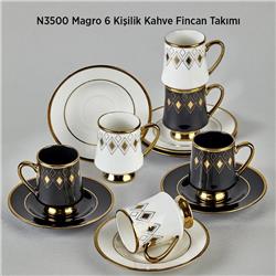 Neva 3500 Magro Porselen Kahve Fincan Takımı