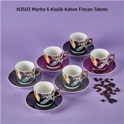 Neva N3503 Marita Porselen Kahve Fincan Takımı