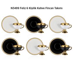 Neva N3499 Feliz Porselen Kahve Fincan Takımı