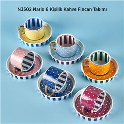 Neva N3502 Nario Porselen Kahve Fincan Takımı