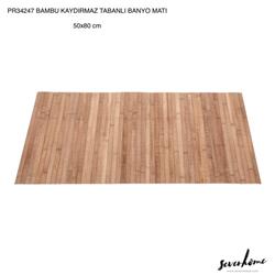 Sever Home PR3427 Bambu Kaydırmaz Tabanlı Banyo Matı 50x80cm