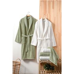 Fiesta 546 Luxury Bürümcük Jakarlı 6 Parça Aile Bornoz Seti -Çeşit-