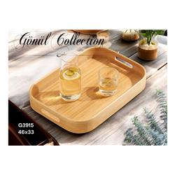 Gönül G3915 Bambu Oval Tepsi 46x33 cm