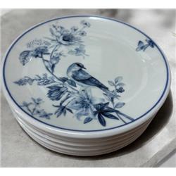 Güral Porselen GBSEO25DUR1891 Mavi Kuş Düz Tabak 25cm 12li