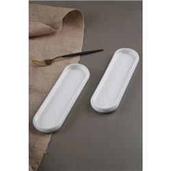 Cemre CMR-2023165 Porselen Oval Sunum Tabak 6lı