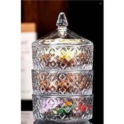 İpek / Delisoga DSTG1055D/L3 Katlı Cam Şekerlik 3 Katlı