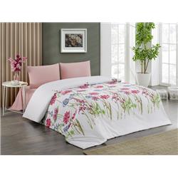 Kristal Ranforce Çift Kişilik Nevresim Takımı Bloom Fuşya