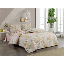 Kristal Ranforce Çift Kişilik Nevresim Takımı Daisy Gülkurusu