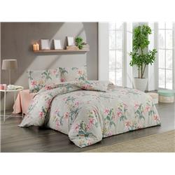 Kristal Ranforce Çift Kişilik Nevresim Takımı Flora Pembe