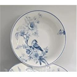 Güral Porselen GBS14KKE1891 Mavi Kuş Kase Tabak 14cm 12li
