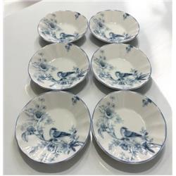 Güral Porselen GBS10CTE1891 Mavi Kuş Bardak Altı Çay Tabak 10cm 12li