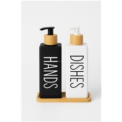 Lavin 43526 Bambu Altlıklı Sıvı Sabunluk Seti 2 Li