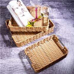 Kosova SPT-269 Dikdörtgen Hasır Sepet 3lü