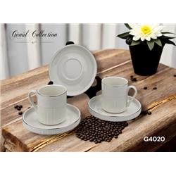 Gönül G4020 Porselen 6 Kişilik Kahve Fincan Takımı