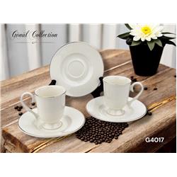 Gönül G4017 Porselen 6 Kişilik Kahve Fincan Takımı