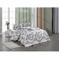 Kristal Ranforce Tek Kişilik Nevresim Takımı Koza Gri