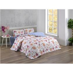 Kristal Ranforce Çift Kişilik Kapitoneli Nevresim Takımı Narin Pembe