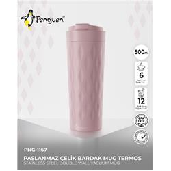 Penguen 1167 Flip Desenli Mug Bardak Termos 500 ml