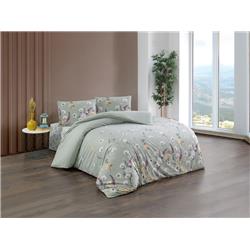 Kristal Ranforce Çift Kişilik Nevresim Takımı Bahar Adaçayı