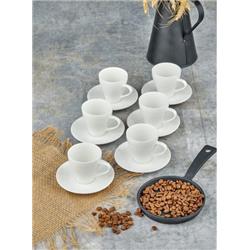 Cemre CKR3299 Porselen Sade 6 Kişilik Kahve Fincan Takımı