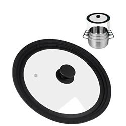 İmza Cam Kademeli Silikon Kenarlı Tencere & Tava Kapağı 18/20/22 Cm Uyumlu