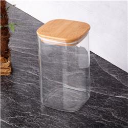 Lavin 46244 Bambu Kapaklı Cam Kavanoz 10x20 cm