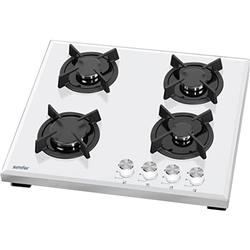 Simfer 3036 Beyaz 4 Gözü Gazlı Set Üstü Cam Ocak
