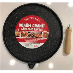 Mutfakça Granit Döküm Çok Amaçlı Gözleme Tavası 36 cm