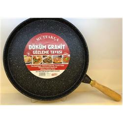 Mutfakça Granit Döküm Çok Amaçlı Derin Gözleme Tavası 36 cm
