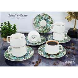 Gönül G4980 Porselen 6 Kişilik Kahve Fincan Takımı