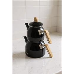 Bambum B6554 Sultan Bambu Kulplu Emaye Çaydanlık Takımı -Çeşit-