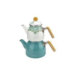 Bambum B6556 Unique Bambu Kulplu Çaydanlık Takımı Turkuaz